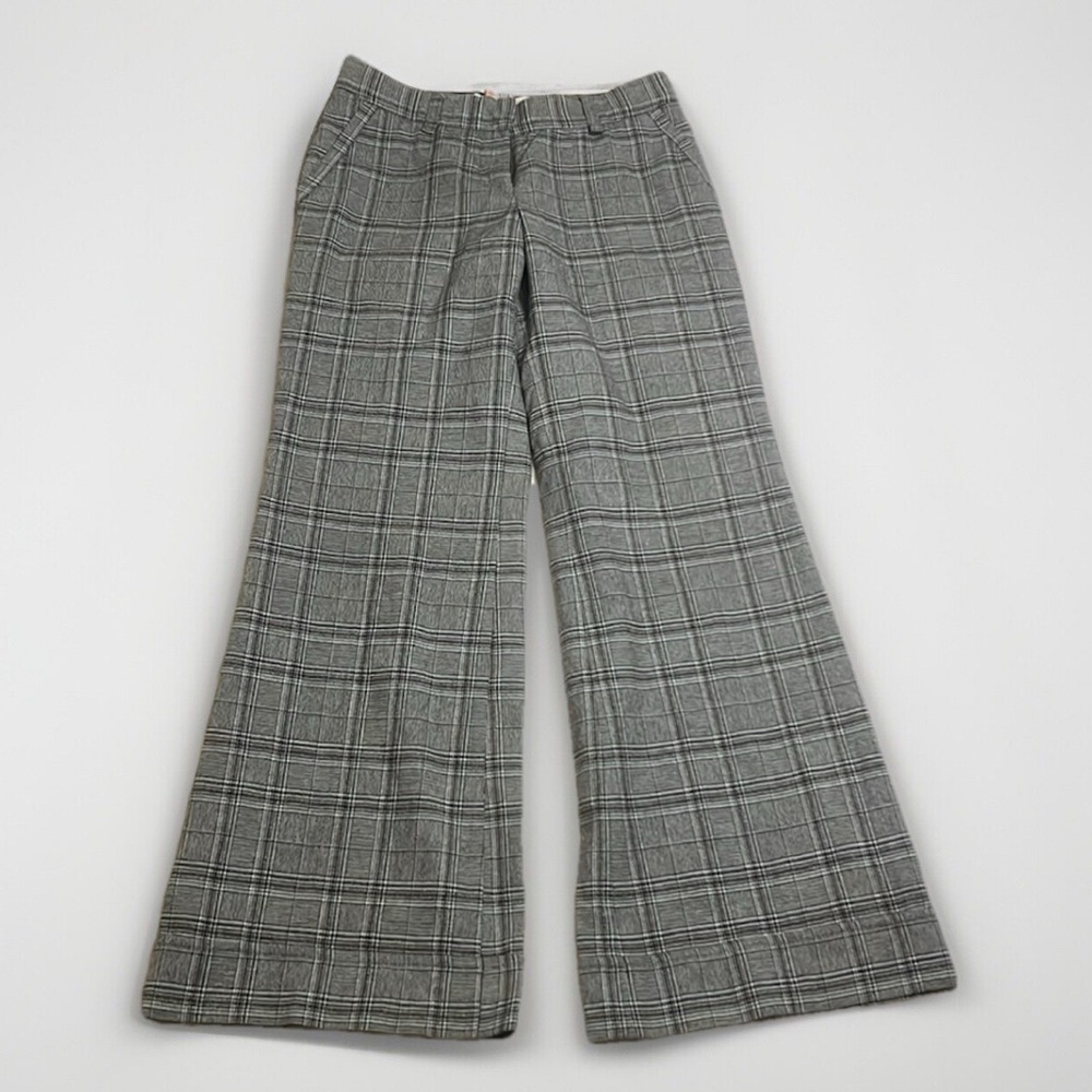 Adorable Aritzia Talula Babaton Wide Leg Lined Wool Plaid Dress Pants sz 2